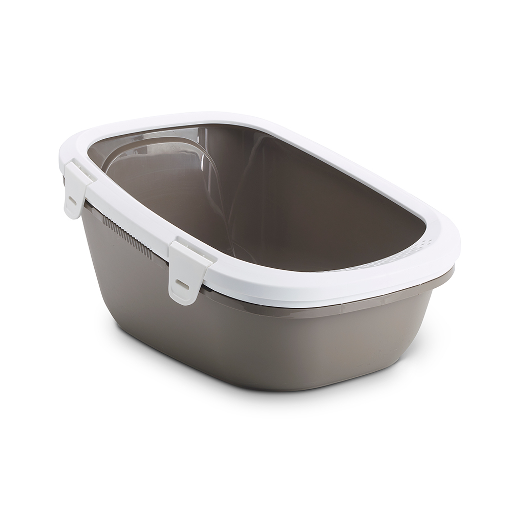 Savic Katzentoilette Simba mit Sieb - warmgrau / weiß Savic Katzentoilette Simba mit Sieb - warmgrau / weiß von savic