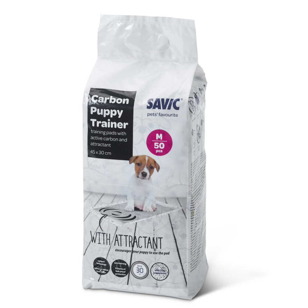 Savic Puppy Trainer Pads mit Aktivkohle - Medium: L 45 x B 30 cm, 50 Stück Savic Puppy Trainer Pads mit Aktivkohle - Medium: L 45 x B 30 cm, 50 Stück von savic