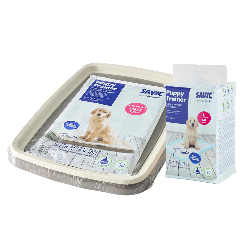 Savic Puppy Trainer Starter Set - Sparset: Large, inkl. 7 Pads + 50 Large Pads Savic Puppy Trainer Starter Set - Sparset: Large, inkl. 7 Pads + 50 Large Pads von savic