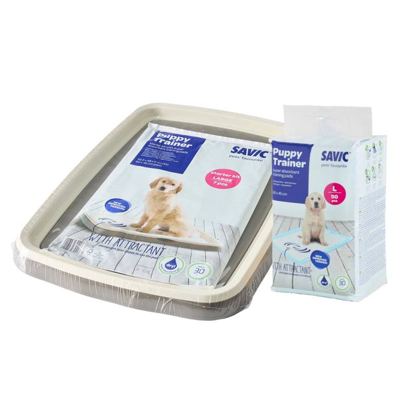 Savic Puppy Trainer Starter Set - Sparset: Large, inkl. 7 Pads + 50 Large Pads Savic Puppy Trainer Starter Set - Sparset: Large, inkl. 7 Pads + 50 Large Pads von savic