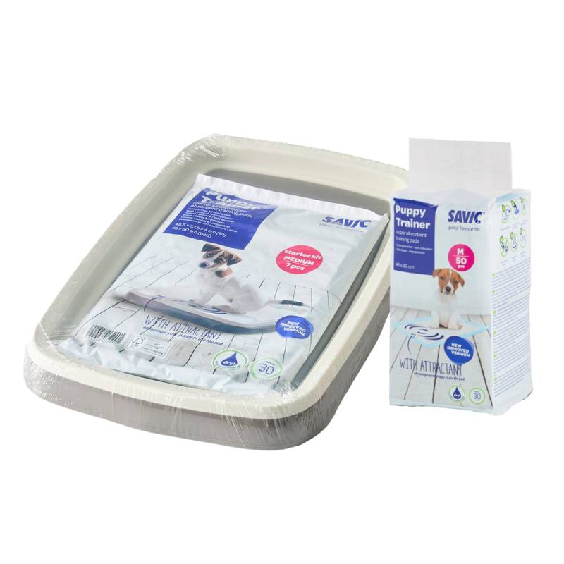 Savic Puppy Trainer Starter Set - Sparset: Medium, inkl. 7 Pads + 50 Medium Pads Savic Puppy Trainer Starter Set - Sparset: Medium, inkl. 7 Pads + 50 Medium Pads von savic