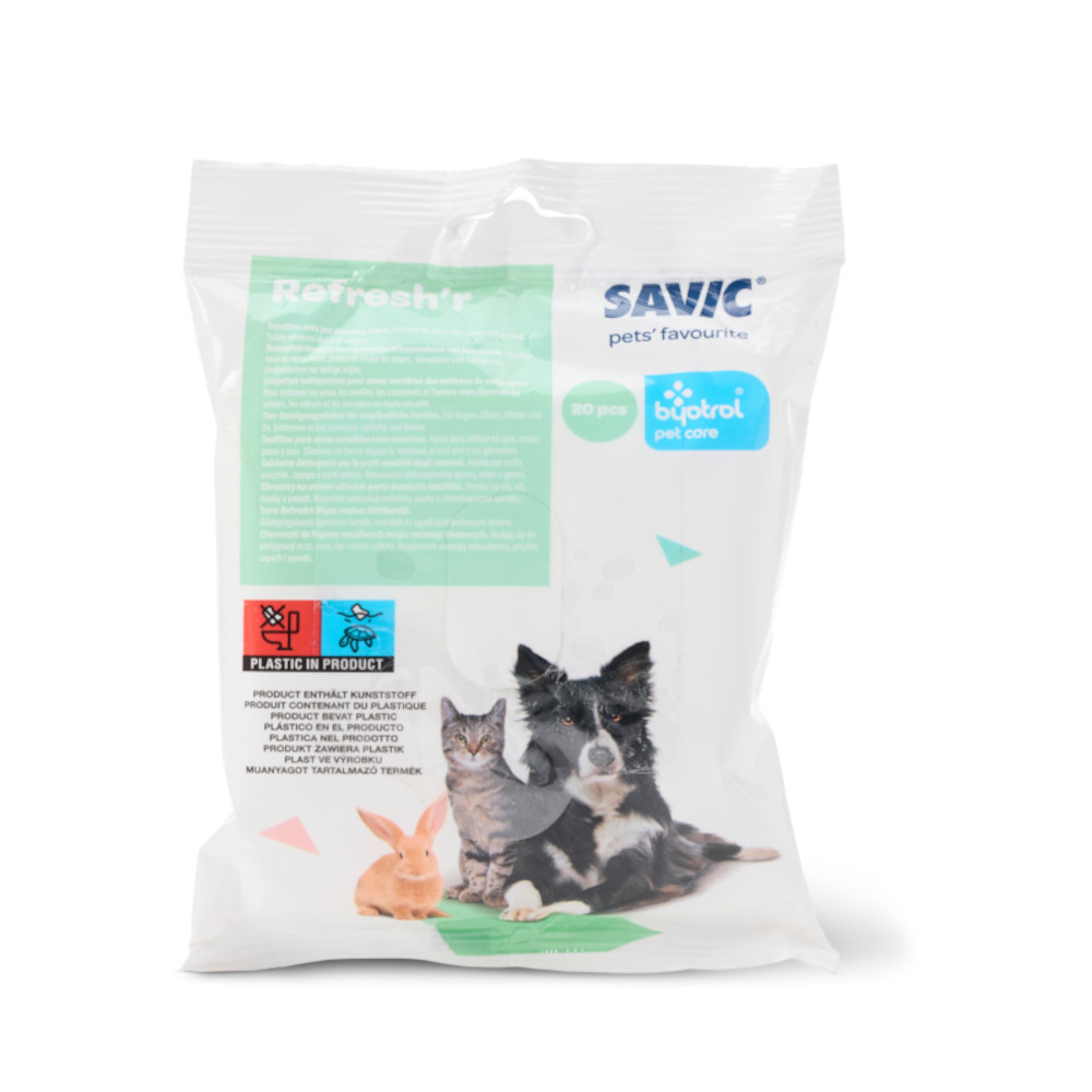 Savic Refresh'r Wipes Sensitive - Sparpaket: 2 x 20 Stück von savic