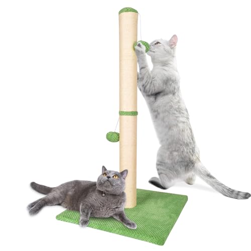 SAWADECLAWS Kratzbaum für Indoor-Katzen, Premium-Sisal-Kratzbaum mit hängenden Bällen, ideal für ausgewachsene Katzen und Kätzchen, schützt Ihre Möbel, 84 cm hoch SAWADECLAWS Kratzbaum für Indoor-Katzen, Premium-Sisal-Kratzbaum mit hängenden Bällen, ideal für ausgewachsene Katzen und Kätzchen, schützt Ihre Möbel, 84 cm hoch von sawadeclaws