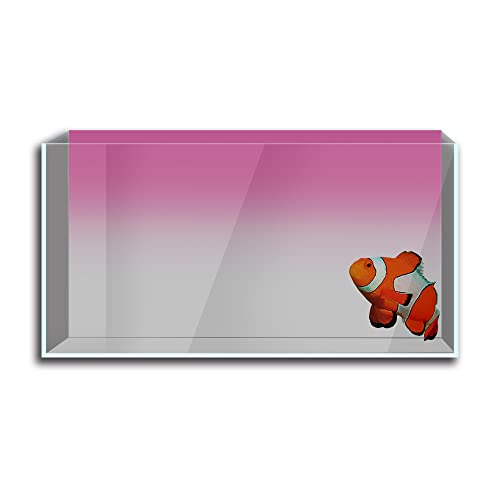 Aquarium-Hintergrund-Aufkleber, Rosa, Weiß, Farbverlauf, einfacher HD-Druck, Tapete, Aquarium-Hintergrund, Dekorationen, PVC-Landschaftsposter (30 x 60 cm)) von sb little