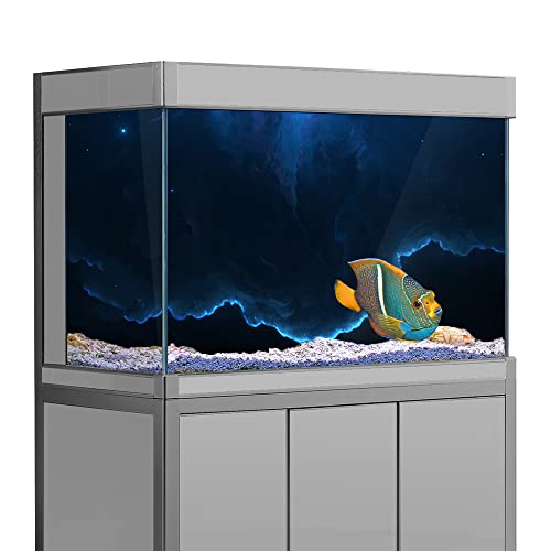Aquarium-Hintergrundaufkleber, Sternebel, Weltraum, 3D-HD-Druck, Hintergrunddekoration, PVC-Poster (19,6 x 39,3 (50 x 100 cm) von sb little