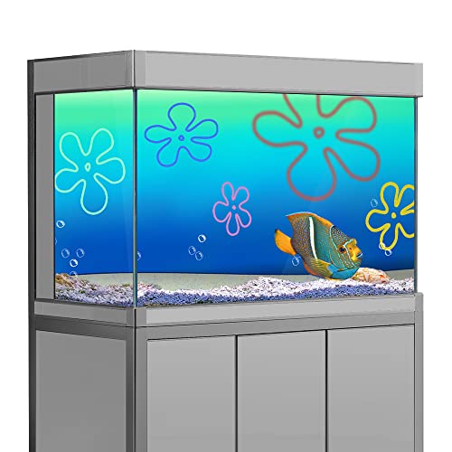 sb little Cartoon-Unterwasser-Aquarium-Hintergrund-Aufkleber, BOB, 41 x 122 cm, Aquarium-Hintergrunddekoration, HD-Druck, einfache Tapete, PVC-Poster (B) von sb little