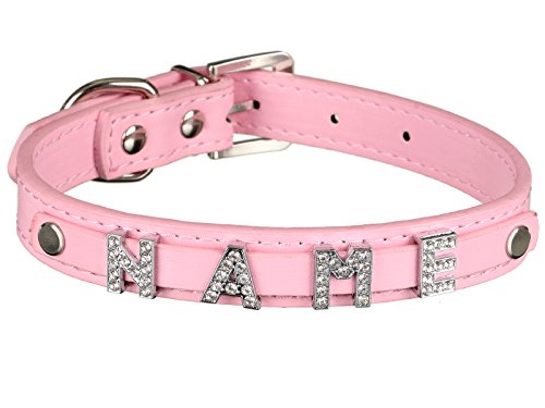 Scarlet pet | Hundehalsband »My-Name« inkl. 5 Strass-Buchstaben; mit Namen ihres Hundes personalisierbar; zusätzliche Buchstaben bestellbar (L: 46 cm, Rosa) von scarlet bijoux