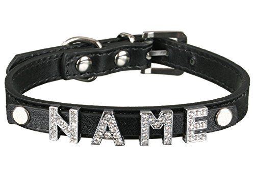 Scarlet pet | Hundehalsband »My-Name« inkl. 5 Strass-Buchstaben; mit Namen ihres Hundes personalisierbar; zusätzliche Buchstaben bestellbar (L: 46 cm, Schwarz) von scarlet bijoux