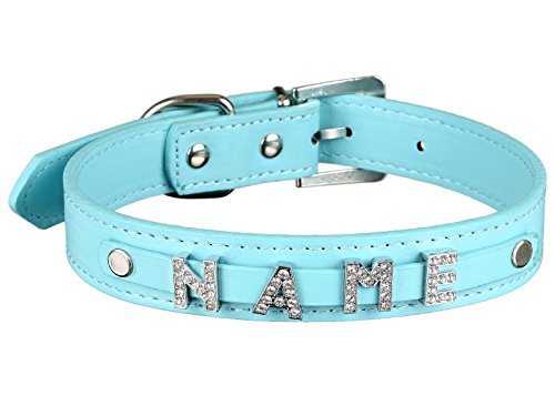 Scarlet pet | Hundehalsband »My-Name« inkl. 5 Strass-Buchstaben; mit Namen ihres Hundes personalisierbar; zusätzliche Buchstaben bestellbar (L: 46 cm, Türkis) von scarlet bijoux