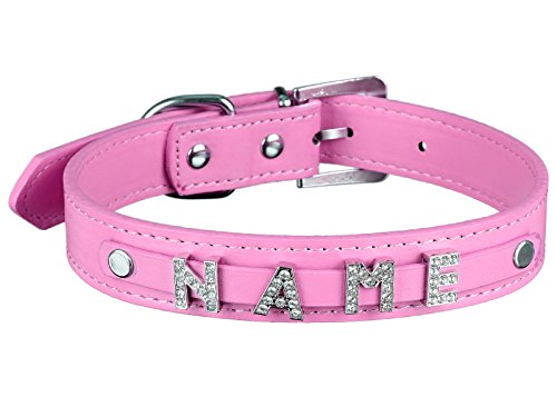 Scarlet pet | Hundehalsband »My-Name« inkl. 5 Strass-Buchstaben; mit Namen ihres Hundes personalisierbar; zusätzliche Buchstaben bestellbar (S: 32 cm, Pink) von scarlet bijoux