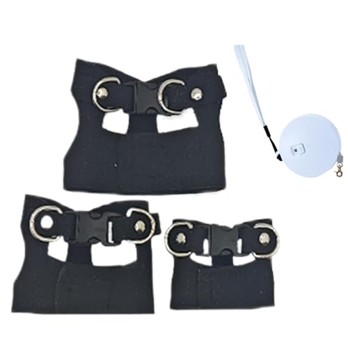 scyca Harness für Barbudo Drache, , verstellbar, mit Zugseil, 3 x Geschirre für , Eichhörnchen, Chamäleon, Hamster, Frettchen, kleines Tier von scyca