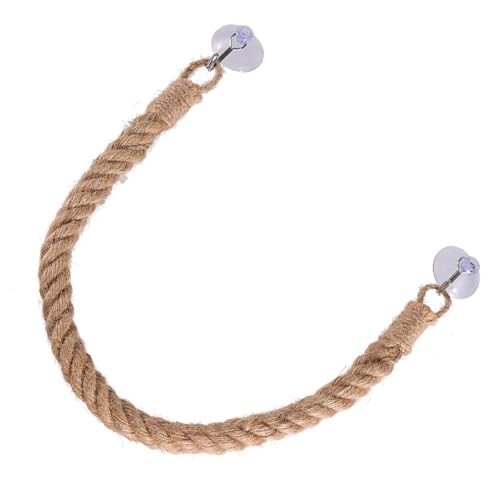 scyca Leiter für Einsiedlerkrabben, Kletterspielzeug für Einsiedlerkrabben, flexible und robuste Reptilienkletterjute 55,9 cm, langlebiger Saugnapf, Tank für von scyca