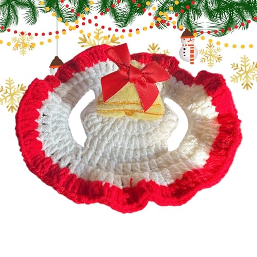 scyca Weihnachtsmannhut für Hunde, Weihnachts-Katzenhut – Foto-Zubehör für Welpenhüte, Welpen mit Elch zur Dekoration von scyca