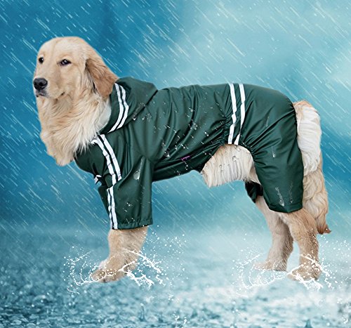 Regenmantel für Hunde, wasserdicht, vier Beinen Hunde Regenmantel, Poncho mit Kapuze und Reflektierende Hundeleine, leichte Jacke, mit Regen-Overall für Golden-Retriever-samoye Husky Motiv Regenmantel für Hunde, wasserdicht, vier Beinen Hunde Regenmantel, Poncho mit Kapuze und Reflektierende Hundeleine, leichte Jacke, mit Regen-Overall für Golden-Retriever-samoye Husky Motiv von seaNpem