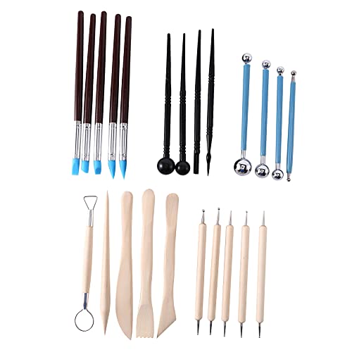 seasio 24 Stueck Kugelschreiber Punktierung Werkzeuge, Ton Keramik Modellierset Schnitzmesser Rock Malerei Kit Fuer Skulptur Keramik seasio 24 Stueck Kugelschreiber Punktierung Werkzeuge, Ton Keramik Modellierset Schnitzmesser Rock Malerei Kit Fuer Skulptur Keramik von seasio