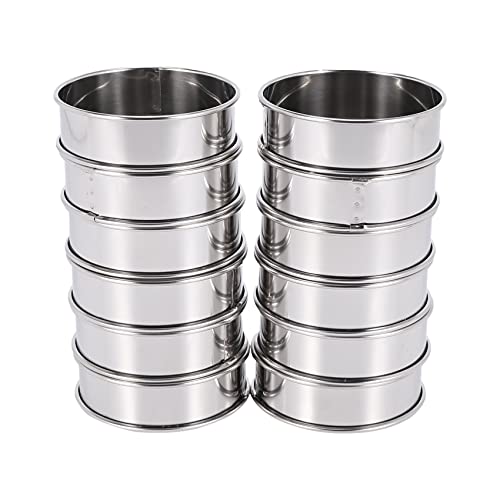 seasio Doppelte Gerollte Torten Ringe Runde Runde Muffin Ringe Edelstahl Metall Ringe Formen Zur Herstellung Von Brot, Torte, Muffin 12 seasio Doppelte Gerollte Torten Ringe Runde Runde Muffin Ringe Edelstahl Metall Ringe Formen Zur Herstellung Von Brot, Torte, Muffin 12 von seasio