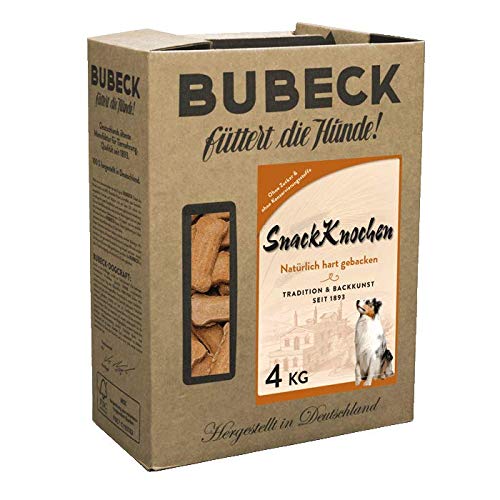 Hundekekse Snack Knochen | gebacken von Bubeck mit Rind & Geflügel | Kauknochen zuckerfrei (4 Kg) von seit 1893 Bubeck