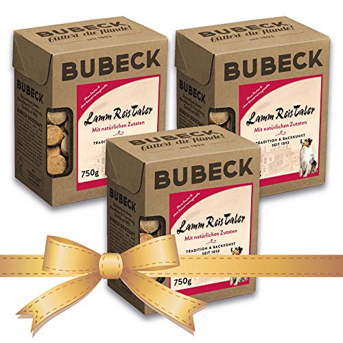 Bubeck | 3 x 750g Hundekekse | Natürlich und hart Gebacken | Snackbox | die ideale Belohnung für unterwegs (Lamm) von seit 1893 Bubeck