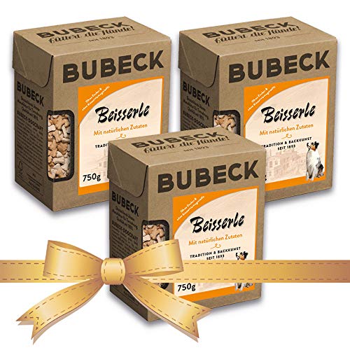 Bubeck | 3 x 750g Hundekekse | Natürlich und hart Gebacken | Snackbox | die ideale Belohnung für unterwegs (Rind, Geflügel und Schwein) von seit 1893 Bubeck