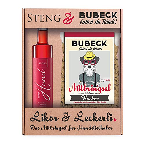 Bubeck Bunter Hund Bundle Hundeleckerli & Likör | getreidefreie Hundekekse mit Lammfleisch von seit 1893 Bubeck