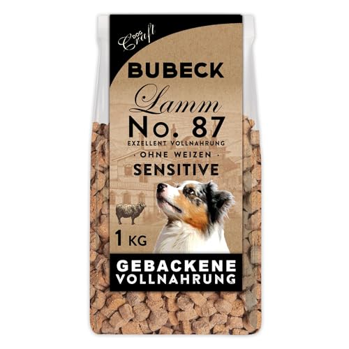 Bubeck | Hunde Trockenfutter Verschiedene Sorten | mit Lamm, Wild, Rind, Truthahn und Ente gebackenes Hundefutter | hohe Akzeptanz bei Allen Rassen (Lamm, 1 Kg) von seit 1893 Bubeck