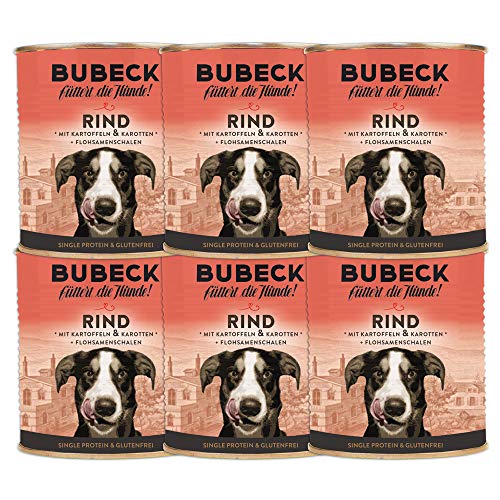 Nassfutter für Hunde | getreidefrei von Bubeck | Verschiedene Sorten (RInd, 800g) von seit 1893 Bubeck