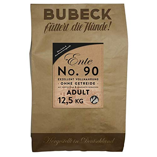 Bubeck | Trockenfutter für Hunde mit Ente | getreidefrei & gebacken | hoher Fleischanteil | Premium Hundefutter (Ente, 12,5 Kg) von seit 1893 Bubeck
