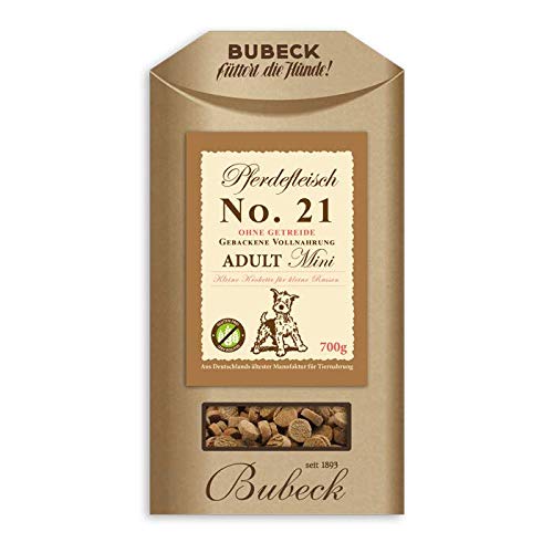 Bubeck Trockenfutter für kleine Rassen getreidefreie Premium Vollnahrung Single Meat (Pferd, 700g) von seit 1893 Bubeck