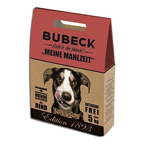 BUBECK | getreidefreies Trockenfutter | Verschiedene Sorten | Premium Trockenfutter für ausgewachsene Hunde Aller Rassen (Rind, 5 Kg) von seit 1893 Bubeck