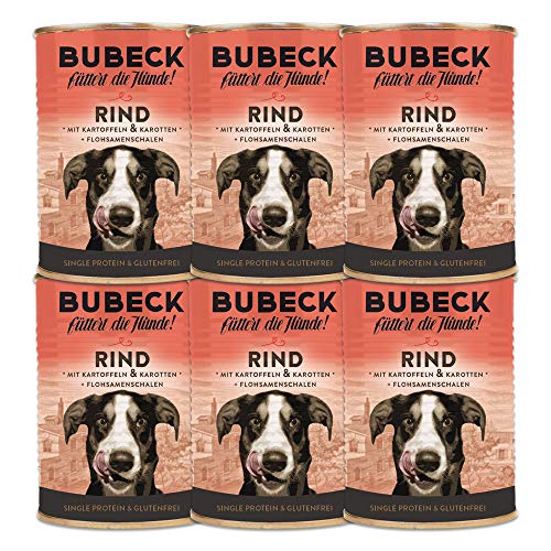 Nassfutter für Hunde | getreidefrei von Bubeck | Verschiedene Sorten (RInd, 400g) von seit 1893 Bubeck