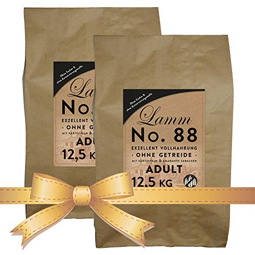 Trockenfutter für Hunde | mit Lamm & Kartoffeln | Hundefutter getreidefrei | Single Protein 100% Lammfleisch | Vollnahrung für futtersensible Hunde | 2 x 12,5 Kg Trockenfutter getreidefrei von seit 1893 Bubeck