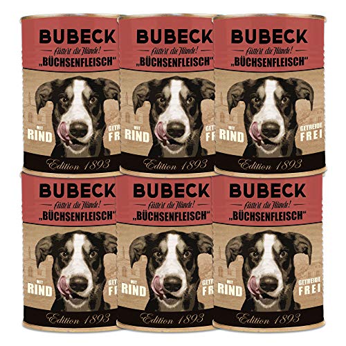 Hundenassfutter | getreidefrei von Bubeck | mit Gartengemüse & Kartoffel (Rindfleisch, 400g) von seit 1893 Bubeck