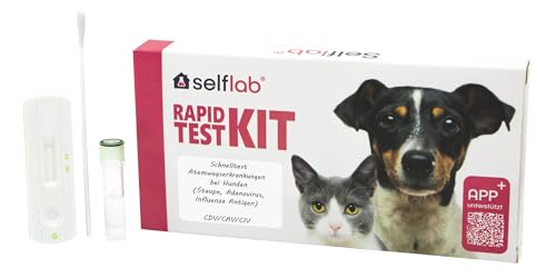 Schnelltest Atemwegserkrankungen bei Hunden (Staupe, Adenovirus, Influenza Antigen) von selflab