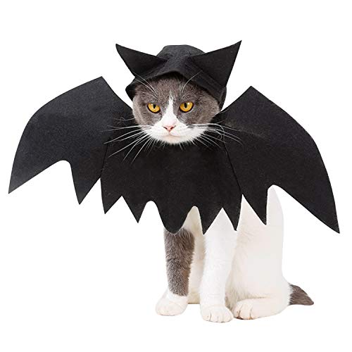 Halloween-Party-Dekoration, Fledermaus-Design, Haustierkostüme für Katzen, Hunde, Kapuzenpullover, Mantel, Verkleidungszubehör von semen