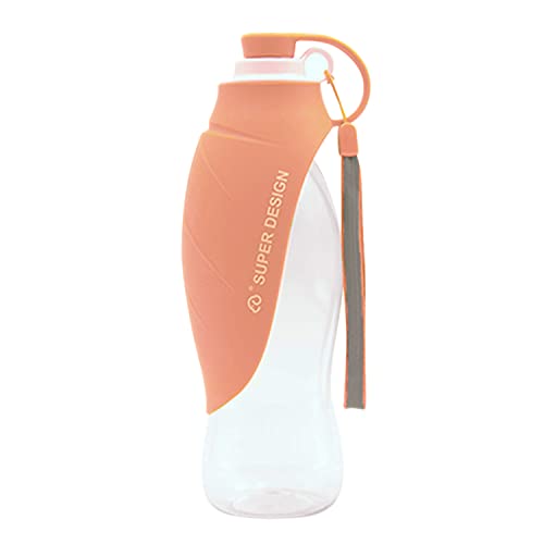 Tragbare Wasserflasche für Hunde, Wasserspender für Haustiere, für Outdoor-Reisen, Wandern, Spazierengehen (Orange) von semen