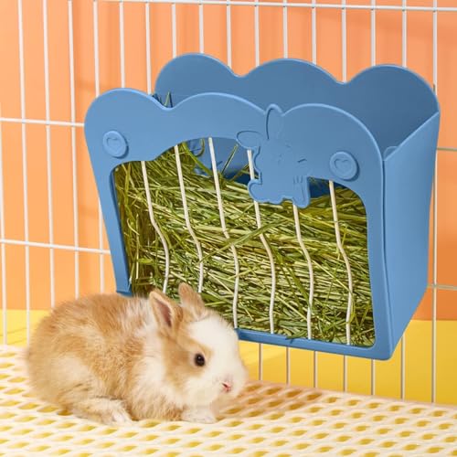 Heuraufe Kaninchen, Heu Futterspender für Käfig, Futterstation für Hasen Meerschweinchen Chinchilla Heuraufe Kaninchen, Heu Futterspender für Käfig, Futterstation für Hasen Meerschweinchen Chinchilla von septillar