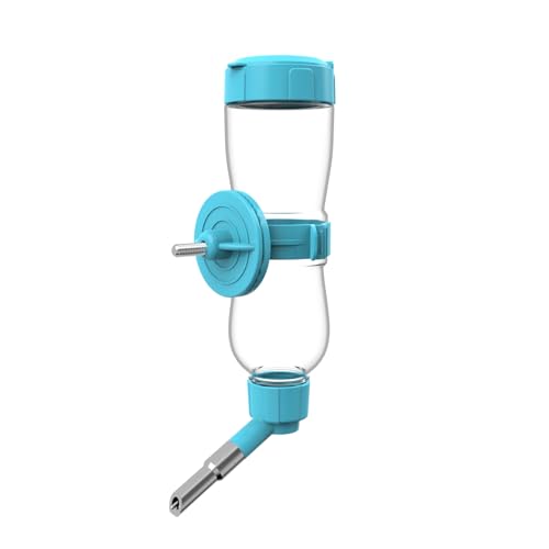 Vogeltränke, automatischer Wasserspender für den Käfig, hängende Wasserflasche für Sittiche, Kanarienvögel, Nymphensittiche, Finken, Wellensittiche (Blau, 240ml) von septillar