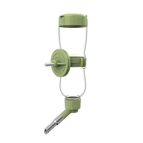 Vogeltränke, automatischer Wasserspender für den Käfig, hängende Wasserflasche für Sittiche, Kanarienvögel, Nymphensittiche, Finken, Wellensittiche (Grün, 240ml) von septillar