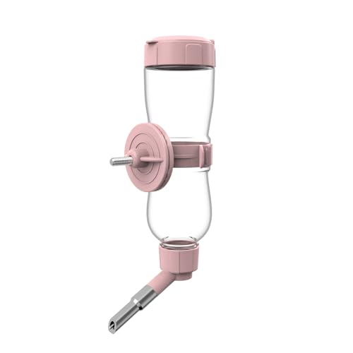 Vogeltränke, automatischer Wasserspender für den Käfig, hängende Wasserflasche für Sittiche, Kanarienvögel, Nymphensittiche, Finken, Wellensittiche (Rosa, 240ml) von septillar