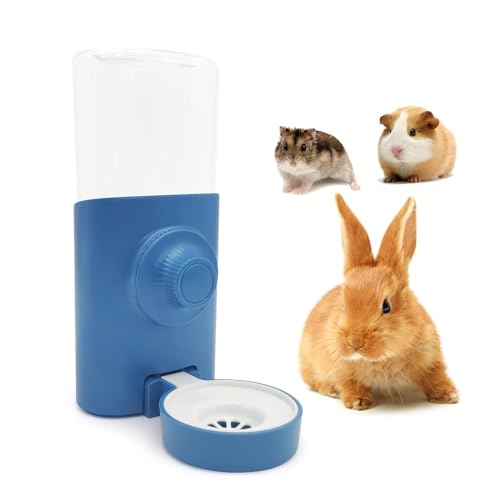 Automatischer Wasserspender Kaninchen [Blau, 600ml] Hängend Haustier Trinkflasche Hasen Meerschweinchen Hamster Chinchilla Frettchen Käfig Wasserflasche von septillar