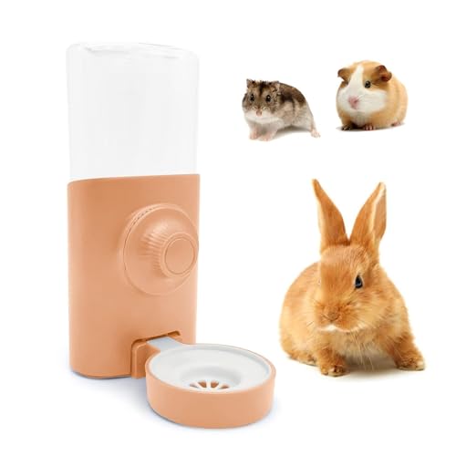 Automatischer Wasserspender Kaninchen [Rosa, 600ml] Hängend Haustier Trinkflasche Hasen Meerschweinchen Hamster Chinchilla Frettchen Käfig Wasserflasche von septillar