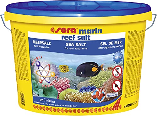 sera 05465 marin reef salt 20 kg das naturnahe Premium Meersalz höchster Qualität, leicht und schnell löslich durch feine Körnung und Verwendung reiner Einzelkomponenten von sera