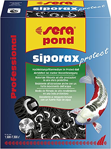 sera 32632 siporax Pond Protect Professional 10L EIN abriebfestes Hochleistungs- Filtermaterial für alle Teichfilter, Bio Bälle oder Bioballs für alle Druckfilter, Funktion wie Helix BZW. Hel-X von sera