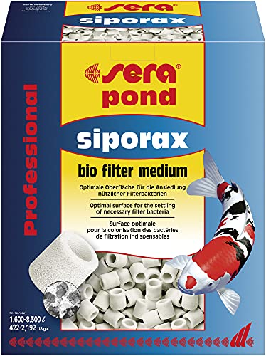 sera siporax Pond Professional 25mm 10 L (2kg) vollbiologisch selbst reinigendes Hochleistungs- Filtermaterial für alle Teichfilter, Gartenteich & Koi, Teich Wasseraufbereiter, entfernt Nitrit (NO2) sera siporax Pond Professional 25mm 10 L (2kg) vollbiologisch selbst reinigendes Hochleistungs- Filtermaterial für alle Teichfilter, Gartenteich & Koi, Teich Wasseraufbereiter, entfernt Nitrit (NO2) von sera