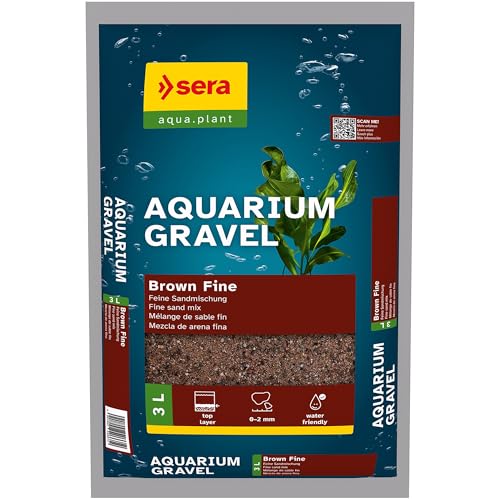 sera Aquarium Gravel Brown Fine 3 L | Bodengrund für alle Süßwasseraquarien | verträglich für Fische, Welse und Garnelen | natürliche Optik von sera