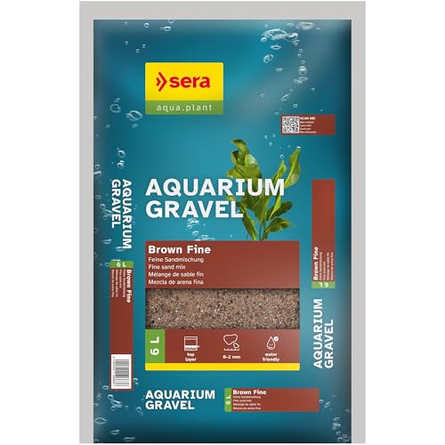 sera Aquarium Gravel Brown Fine 6 L | Bodengrund für alle Süßwasseraquarien | verträglich für Fische, Welse und Garnelen | natürliche Optik von sera