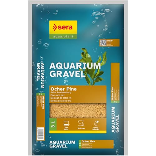 sera Aquarium Gravel Ocher Fine 3 L | Bodengrund für alle Süßwasseraquarien | verträglich für Fische, Welse und Garnelen | natürliche Optik von sera