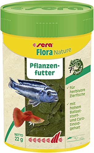 sera Flora Nature 100 ml Pflanzenfutter aus Flocken mit ballaststoff- & carotinoidreichen Inhaltsstoffen, Flockenfutter fürs Aquarium, Fischfutter mit hoher Futterverwertbarkeit (somit weniger Algen) sera Flora Nature 100 ml Pflanzenfutter aus Flocken mit ballaststoff- & carotinoidreichen Inhaltsstoffen, Flockenfutter fürs Aquarium, Fischfutter mit hoher Futterverwertbarkeit (somit weniger Algen) von sera