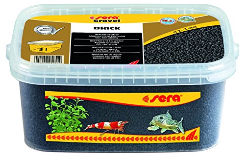 sera Gravel Black 2-3 mm 3.000 ml - Schwarzer Farbkies (Ø 2 - 3 mm) für alle Süß- und Meerwasseraquarien von sera