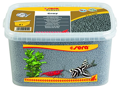 sera Gravel Gray 2-3 mm 6.000 ml - Grauer Farbkies (Ø 2 - 3 mm) für alle Süß- und Meerwasseraquarien von sera